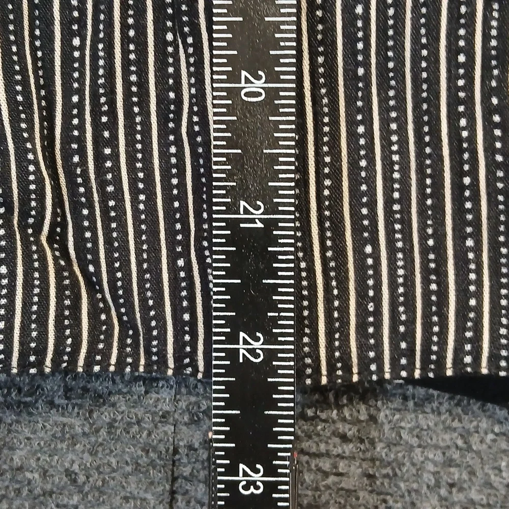 New Pendleton Black & White Striped Reversible Sleeveless Tank Sz L. - Picture 6 of 11